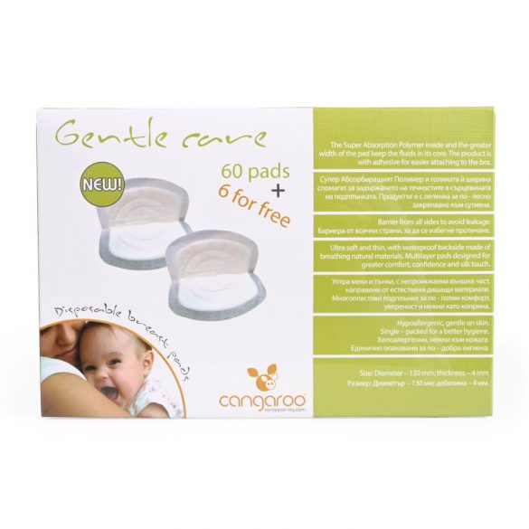 Cangaroo Gentle care eldobható melltartó betét 60+6 db fehér