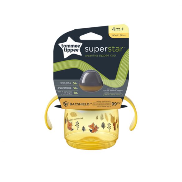 Tommee Tippee itatópohár - Superstar Weaning Sippee Cup csõrös 190ml 4hó sárga